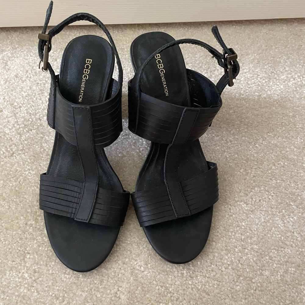 Black BCBG Generation sandal